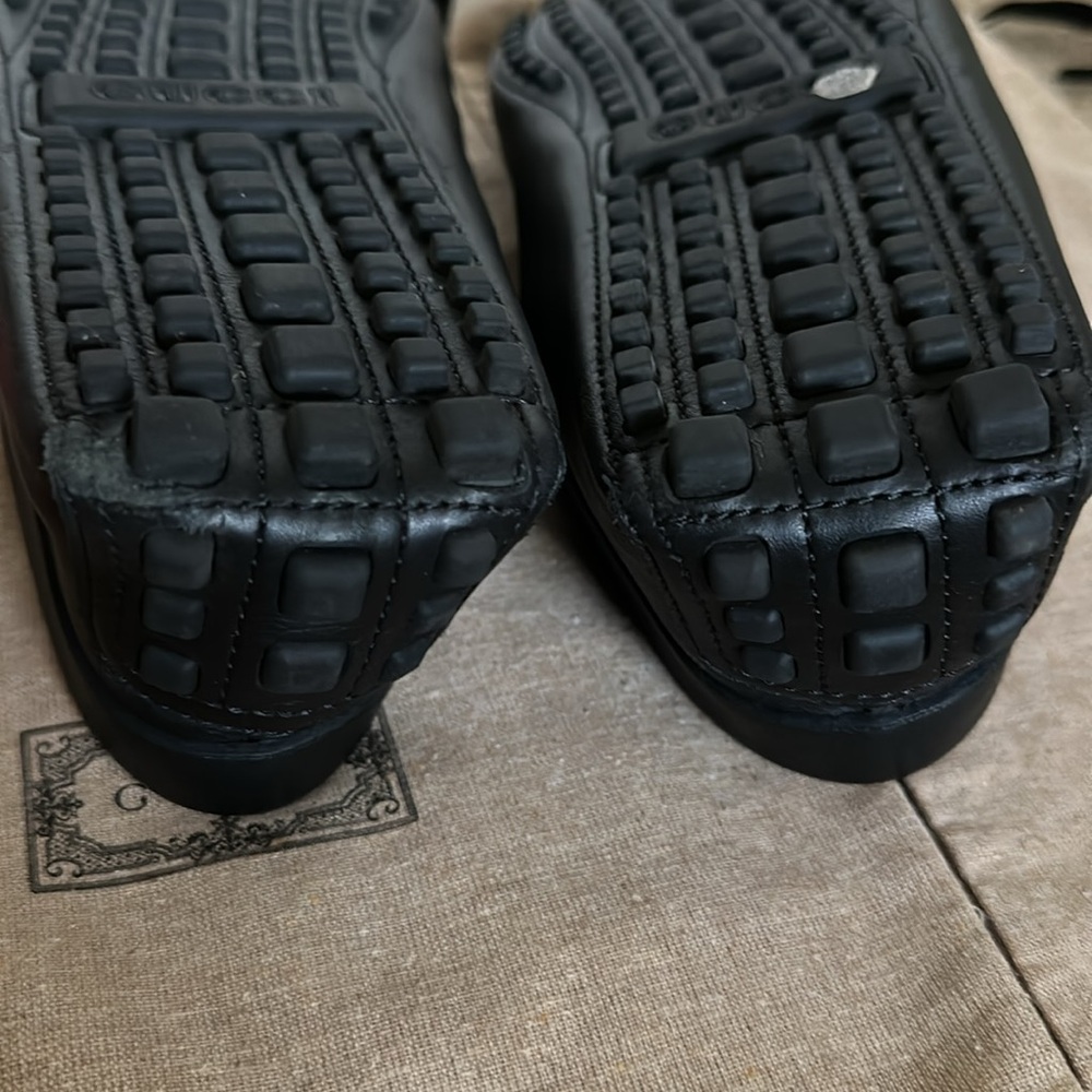Gucci Black Leather Horsebit Men’s Loafers Size 11 - Picture 3 of 5